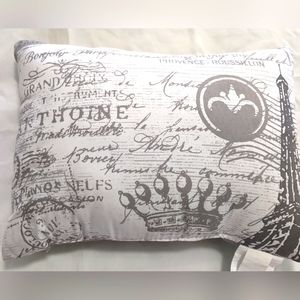 Paris Vintage French Postscript Decorative Pillow